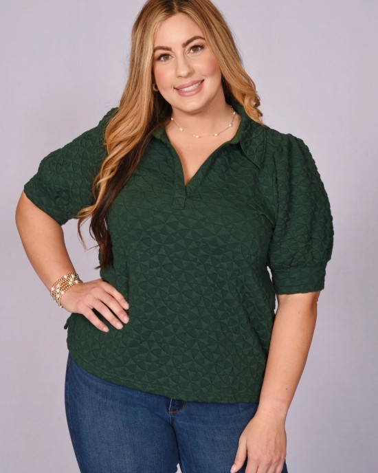 Forest Green Collared Blouse