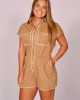 Tan Double Pocket Romper