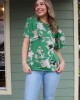 Green Floral Top Green Floral Top