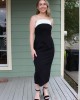 White and Black Midi Dress