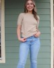 Soft Short Sleeve Sweater Top