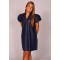 Faux Leather Navy Dress