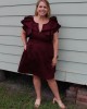 Merlot Ruffle Dress