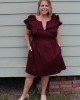 Merlot Ruffle Dress