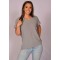 Classic Silky Cuffed V-Neck Top