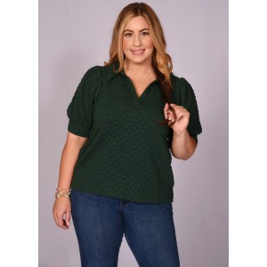 Forest Green Collared Blouse