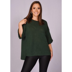 Light Knit Three Quarter Sleeve Top